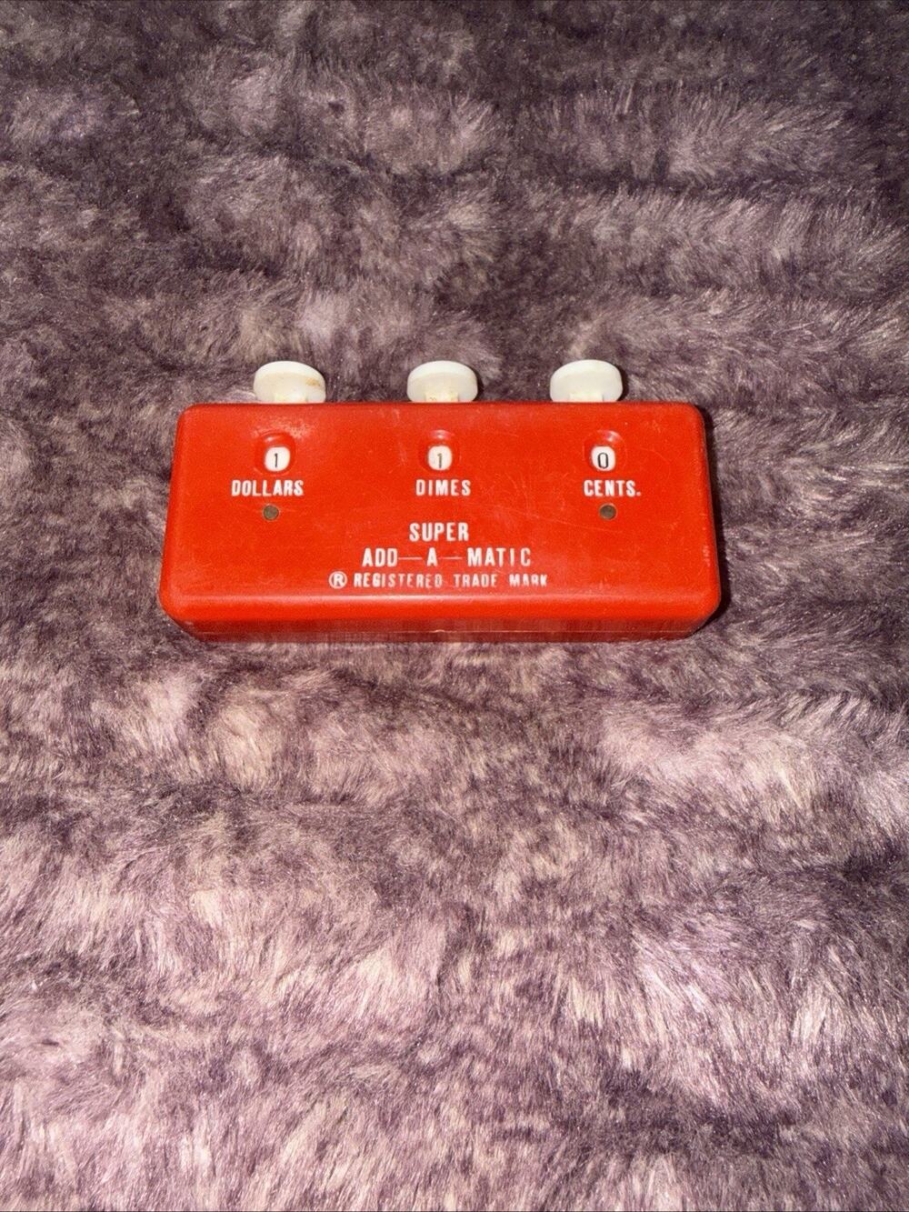 Vintage Super Add-A-Matic Cost Comparer Calculator Red Japan Advertising